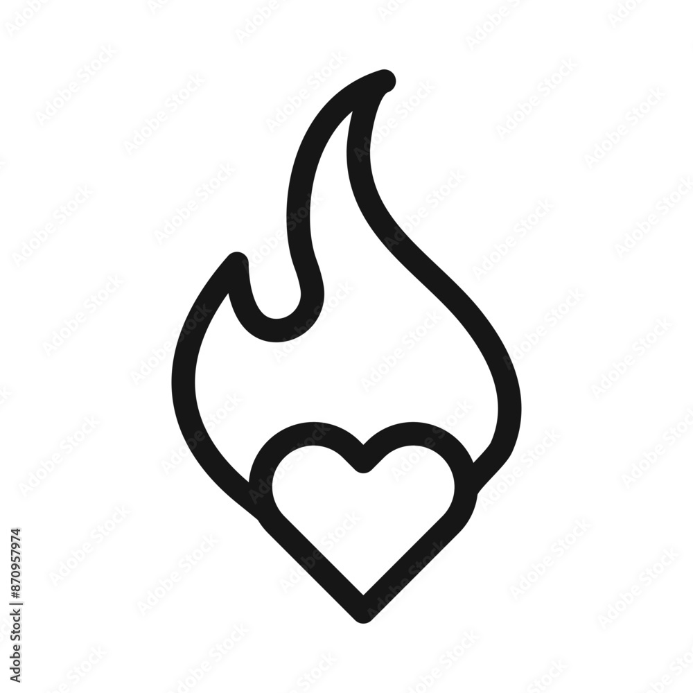Passion icon Black line art vector Passion icon Black line art vector