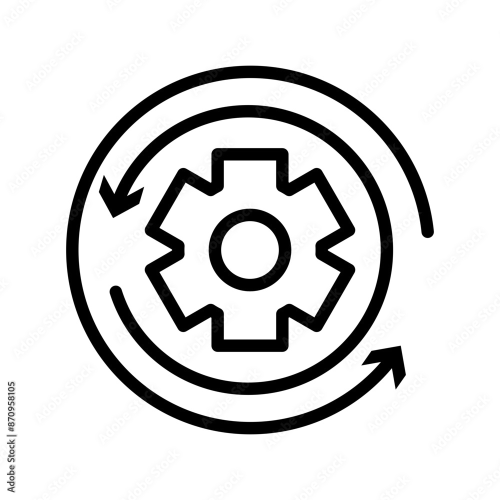 processing icon Black line art vector processing icon Black line art vector