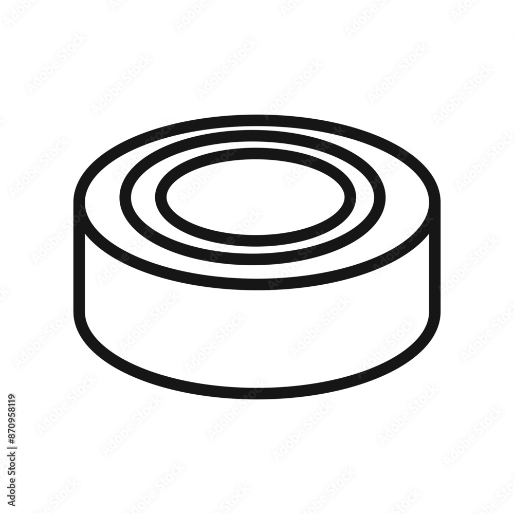 Puck icon Black line art vector Puck icon Black line art vector
