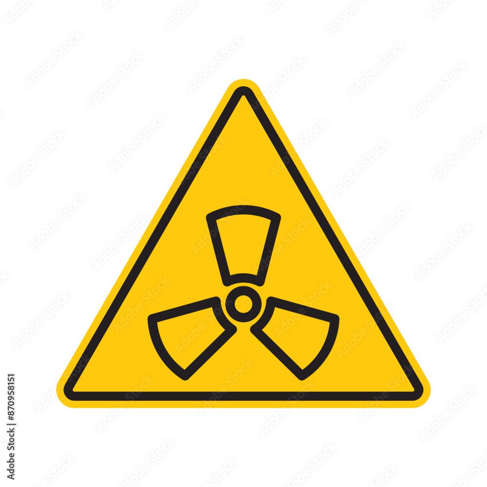 Radiation Hazard Keep Out icon Black line art vector Radiation Hazard Keep Out icon Black line art vector