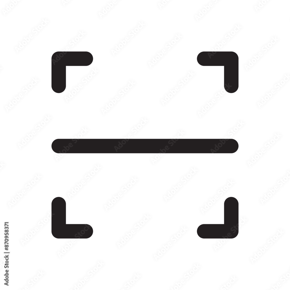 scan button icon Black line art vector scan button icon Black line art vector
