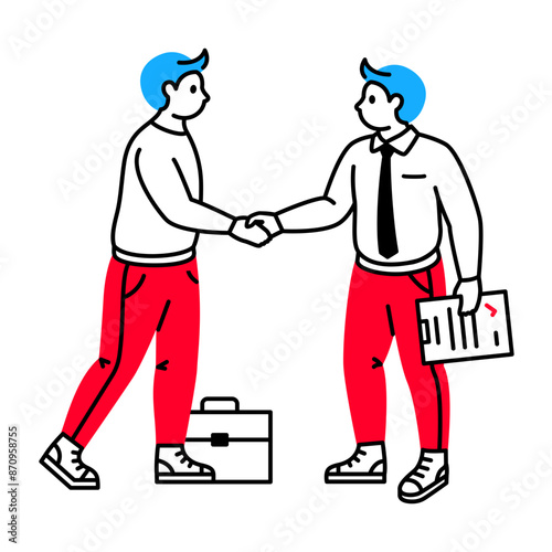 Men shake hands after making a deal