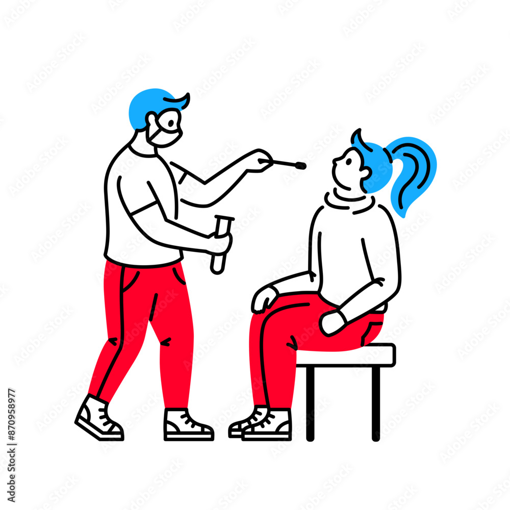 Nurse making PCR COVID test