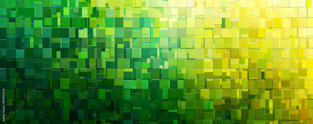 A mosaic pixel background with a gradient from green to yellow. The smooth transition and pixelated design create a fresh and vibrant pattern. A mosaic pixel background with a gradient from green to yellow. The smooth transition and pixelated design create a fresh and vibrant pattern.