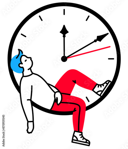 Man falling asleep while waiting