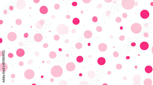 Wallpaper Mural Pink Ball Dots on White Background, Abstract Image, Texture, Pattern Background, Wallpaper, Background, Cell Phone Cover and Screen, Smartphone, Computer, Laptop, 9:16 and 16:9 Format - PNG Torontodigital.ca