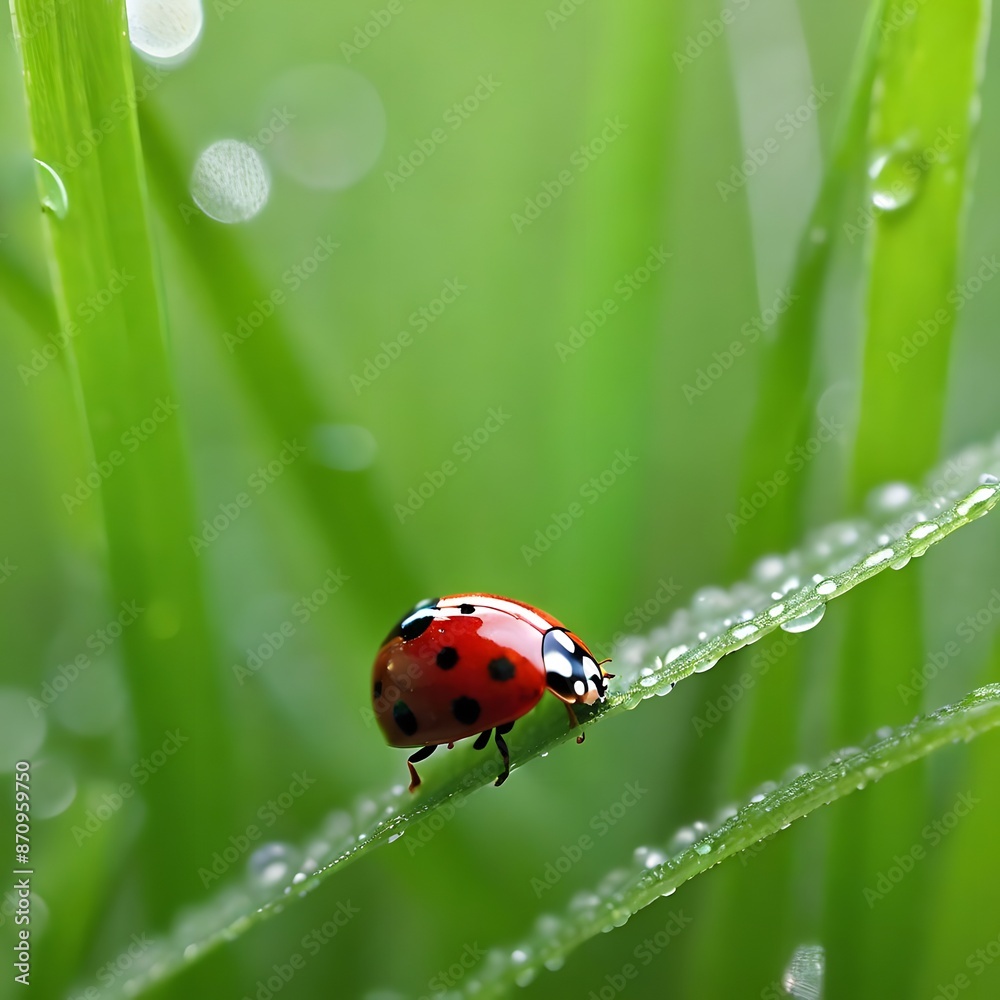 Fototapeta premium ladybug on grass