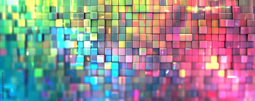 A mosaic pixel background with neon colors like pink, green, and blue. The bright, fluorescent pixels create a lively and energetic design. A mosaic pixel background with neon colors like pink, green, and blue. The bright, fluorescent pixels create a lively and energetic design.