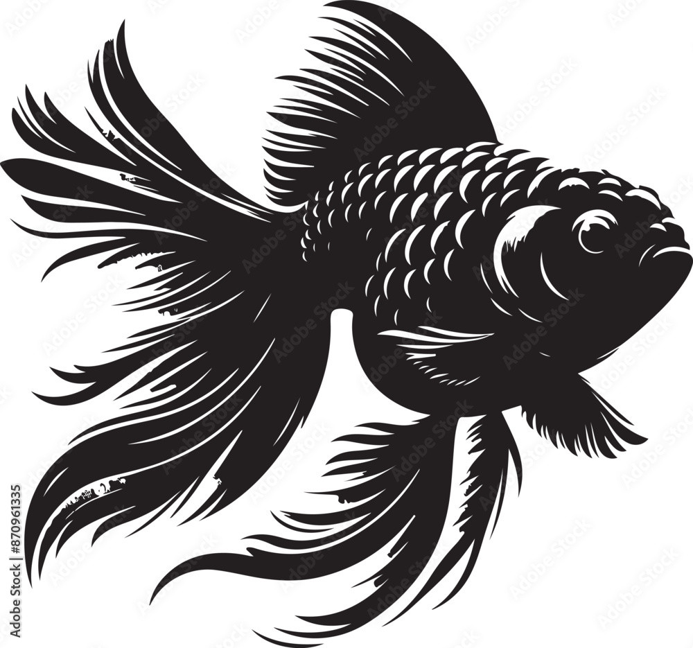 Goldfish Silhouette vector illustration