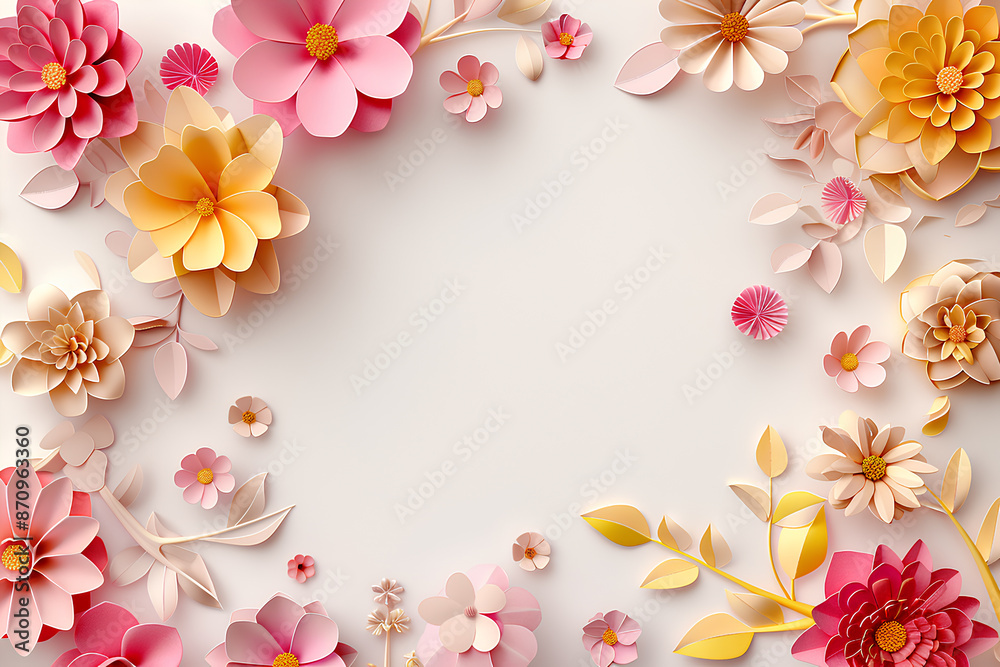 frame with flowers frame with flowers