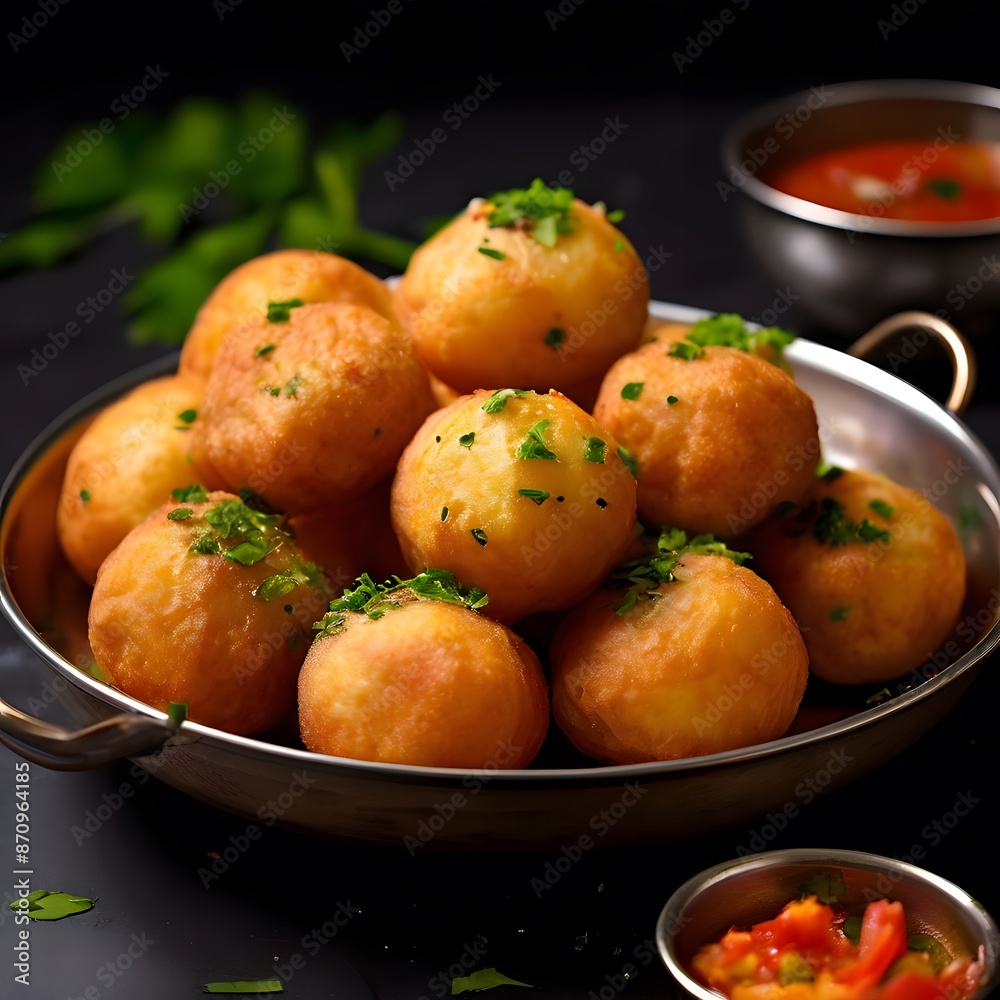 Indian snacks served on plate Indian snacks served on plate