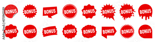 Bonus badge shape ser, special tag symbol