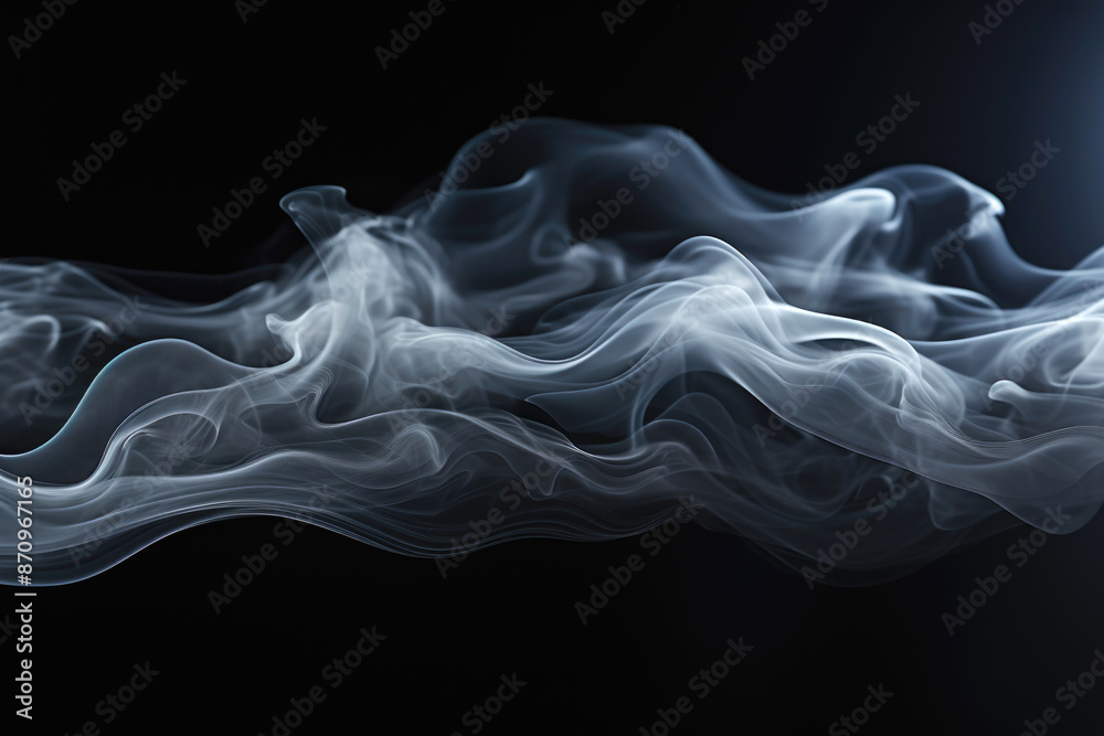 Abstract Smoke Waves on a Black Background Abstract Smoke Waves on a Black Background