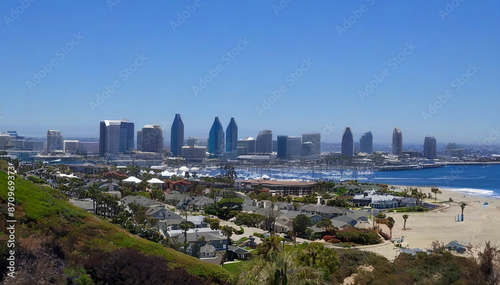 Fototapeta premium San Diego skyline by day