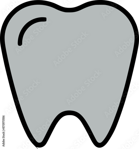 Dental tooth enamel as a medical and dental sign icon logo design