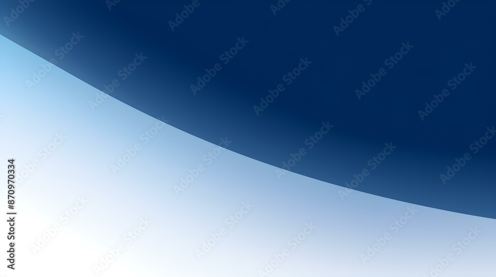 Obraz premium Gradient Background with soft Shapes fading from Navy Blue to White. Elegant Presentation Template