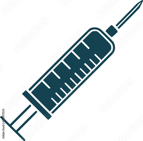injection syringe as a medical sign