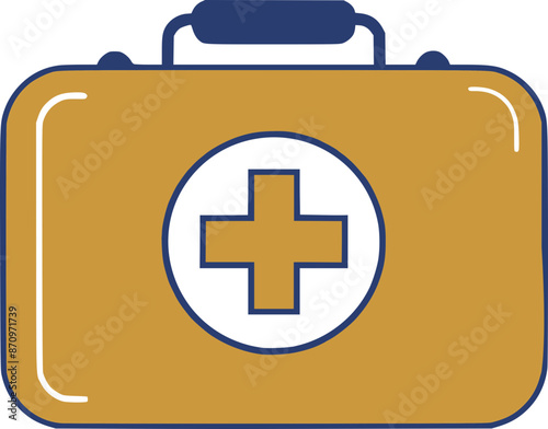 medical first aid kit icon logo design