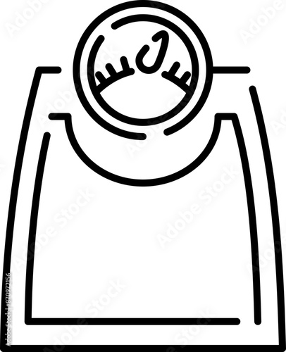 Weight machine outline icon logo design