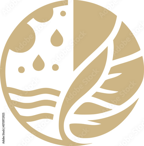 half environment seasons half earth globe harmony icon illustration design