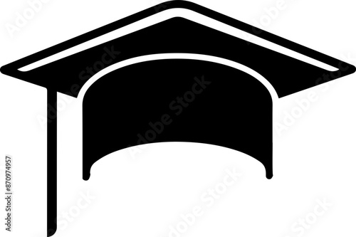 Graduation Hat Cap Icon Illustration