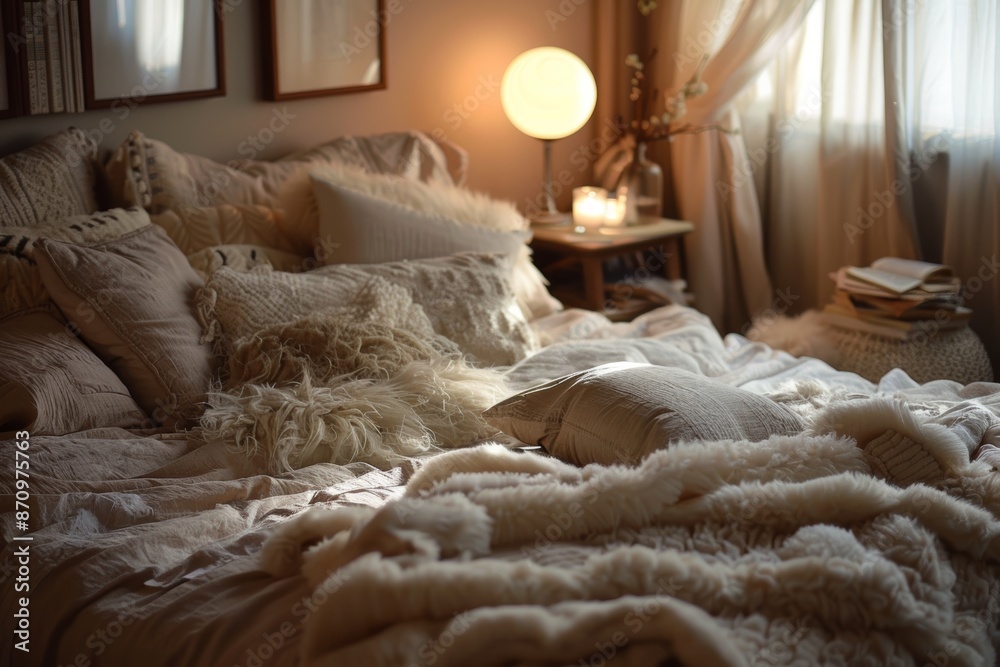 Peaceful Bedroom Oasis with Cozy Bed and Soft Lighting for Restful Nights Peaceful Bedroom Oasis with Cozy Bed and Soft Lighting for Restful Nights