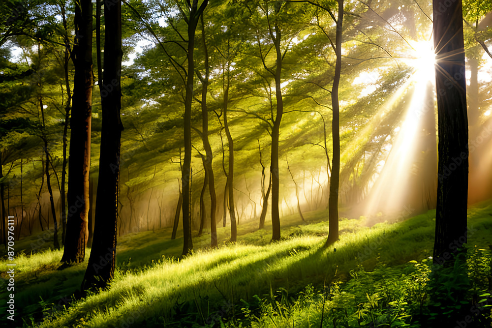 Obraz premium Sun beam woods