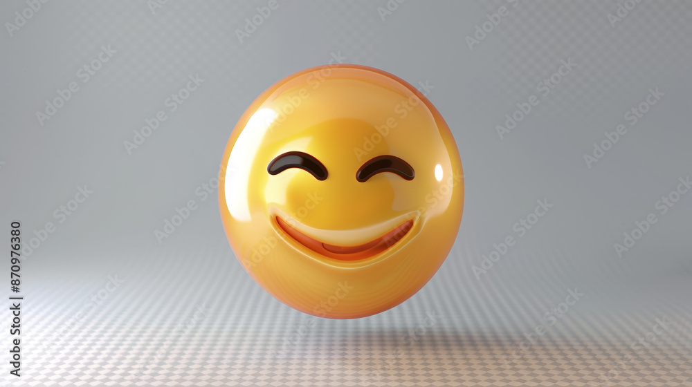 Fototapeta premium smiley emoji isolated on white background