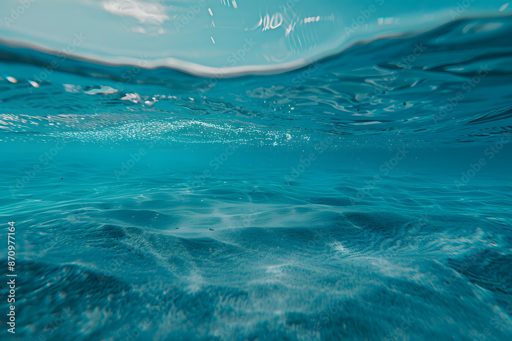 water wave underwater blue ocean. wide panorama background. water wave underwater blue ocean. wide panorama background.