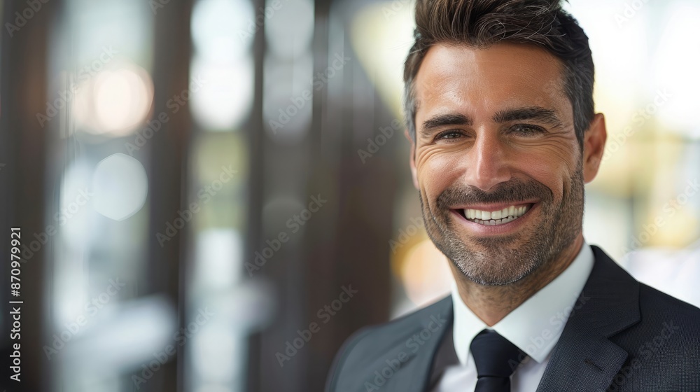 Approachable and Cheerful Business Executive with a Confident Smile Approachable and Cheerful Business Executive with a Confident Smile