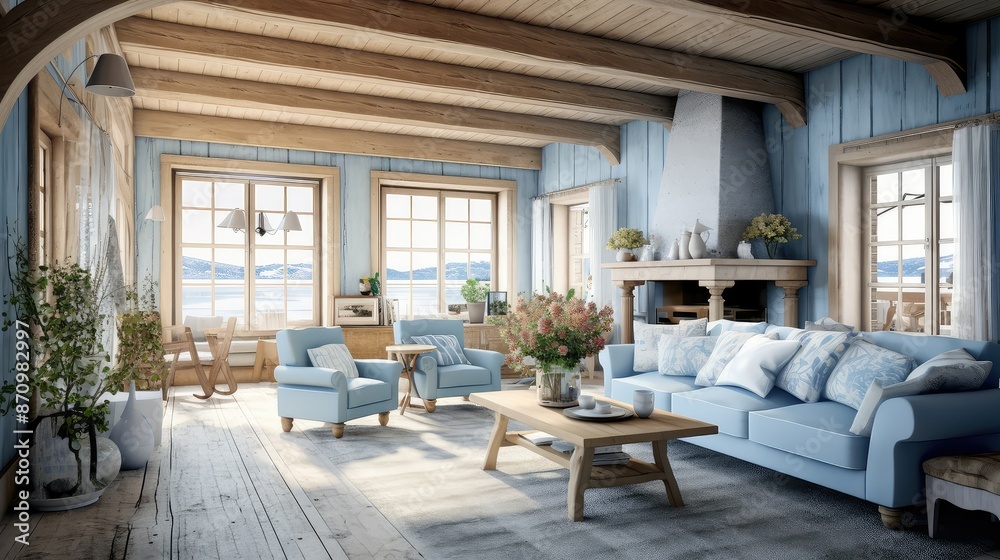 beams house interior blue beams house interior blue
