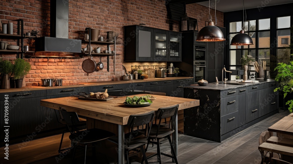 brick home kitchen dark brick home kitchen dark