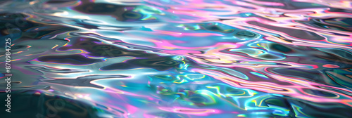 an iridescent holographic colored super smooth shiny black calm ocean texture pattern, background