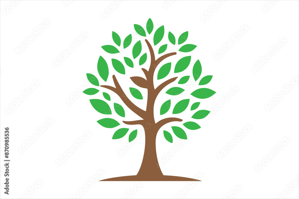Tree vector art illustrationon a white background. Tree vector art illustrationon a white background.