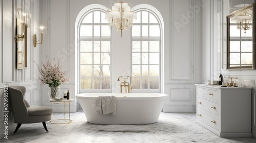 bathtub interior design bright © vectorwin
