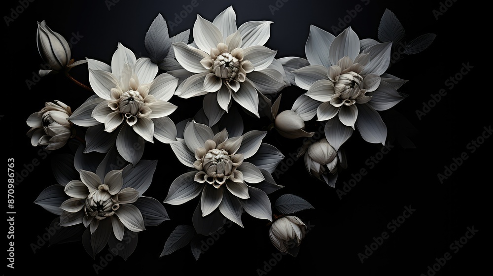 single gray flowers single gray flowers