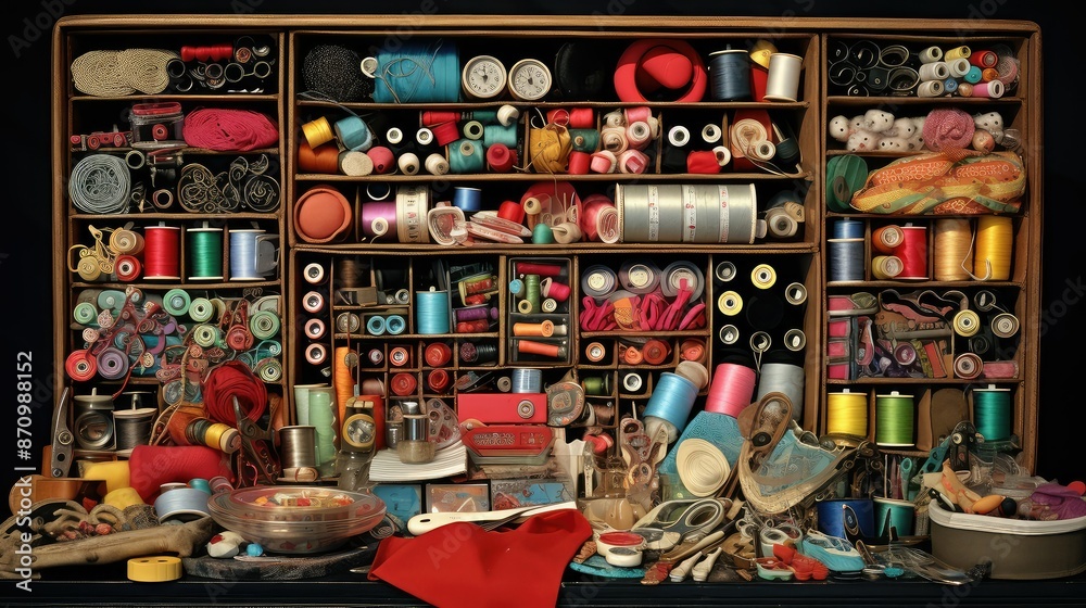 Naklejka premium accessories sewing equipment
