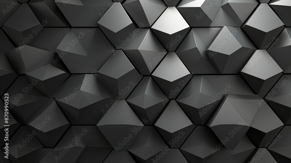 Obraz premium striking gray hexagon background