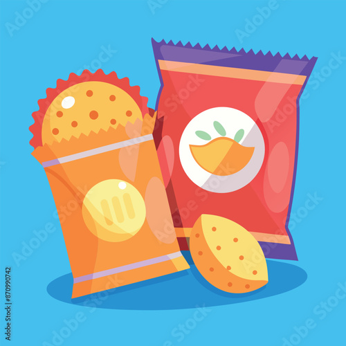biscuit and chip packets