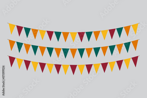 Flags isolated. Sri Lanka paper bunting. flags birthday, anniversary, celebrate event.