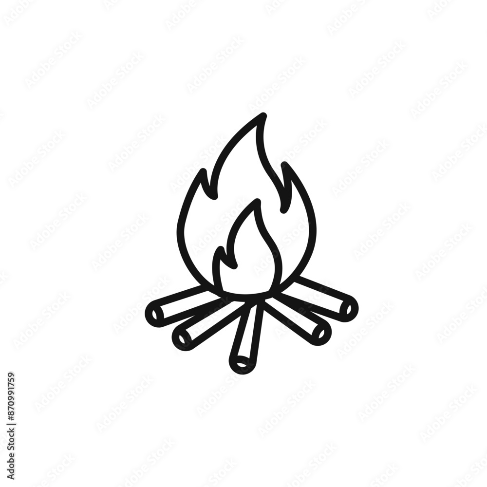 Campfire icon vector set collection for web Campfire icon vector set collection for web