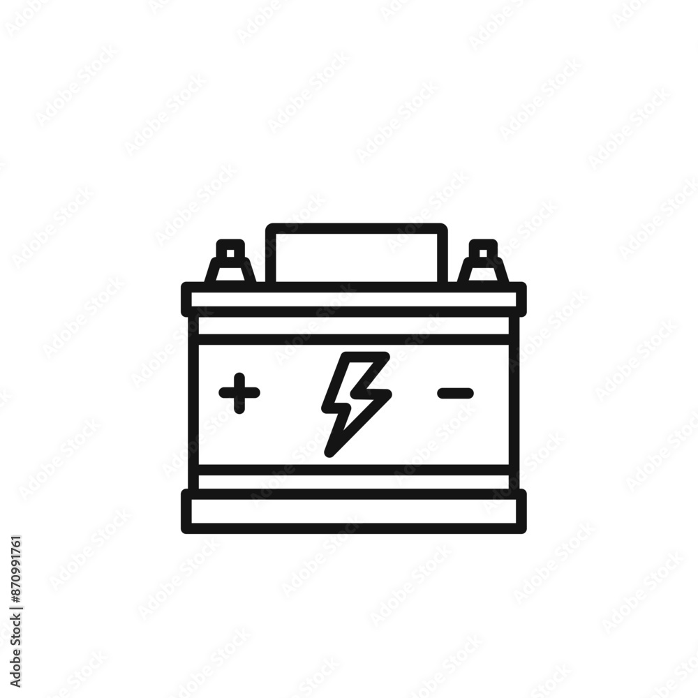 Car battery icon vector set collection for web
