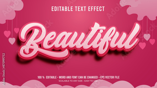 beautiful editable text effect
