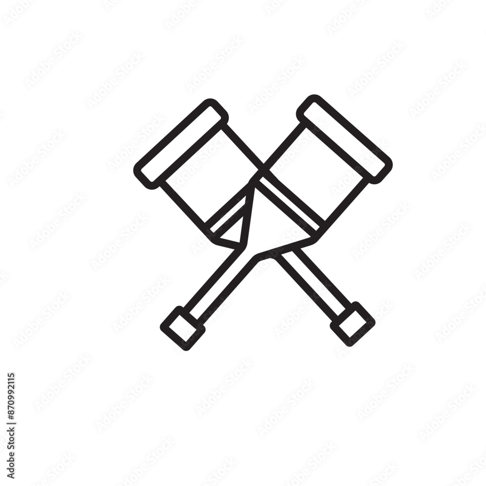 crutches icon vector set collection for web crutches icon vector set collection for web