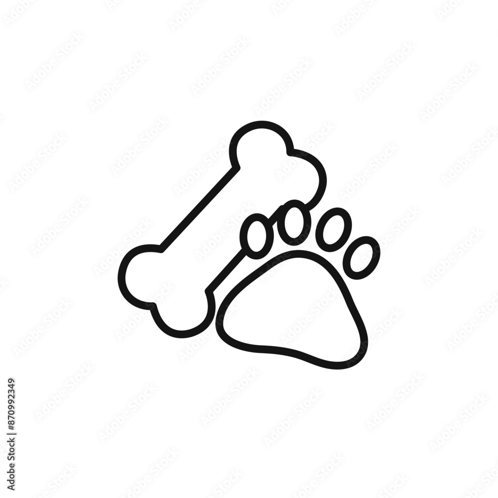Dog bone icon vector set collection for web Dog bone icon vector set collection for web