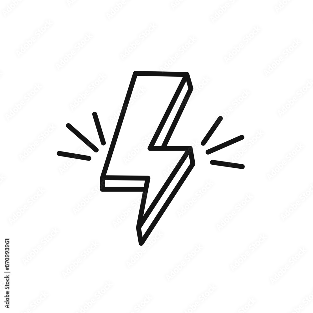 Lightning power charge icon vector set collection for web Lightning power charge icon vector set collection for web