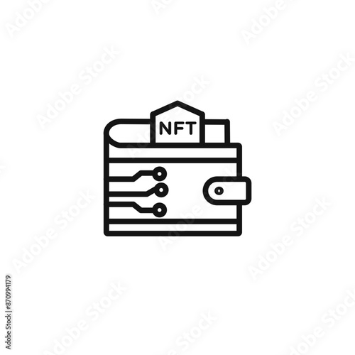 NFT wallet icon vector set collection for web