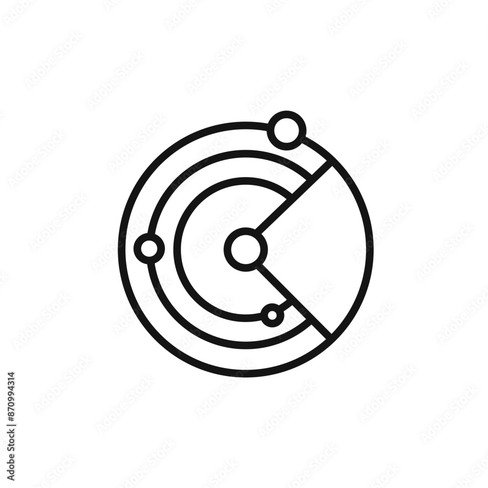 radar detection icon vector set collection for web radar detection icon vector set collection for web