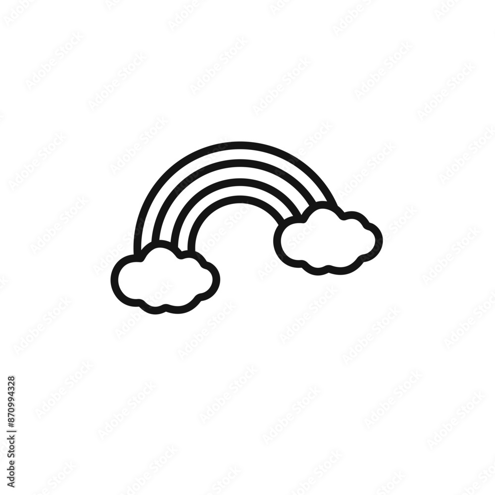 Rainbow icon vector set collection for web Rainbow icon vector set collection for web