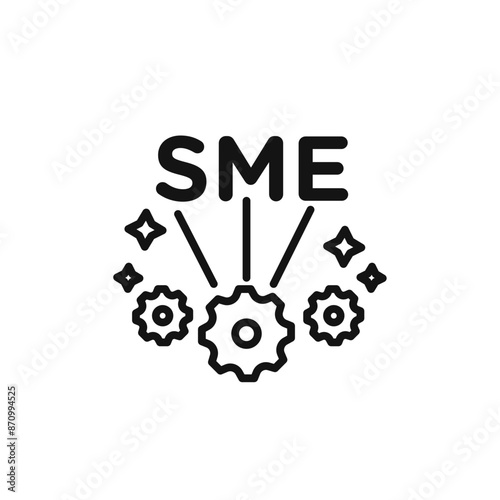 SME, small and medium enterprise icon vector set collection for web